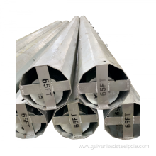 Polygonal steel pole for power transmission